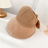 RESILIENCI1 Mũ dệt kim nơ ngư dân Unisex - Che nắng UV, rỗng, vành rộng, thoáng khí Panama 4