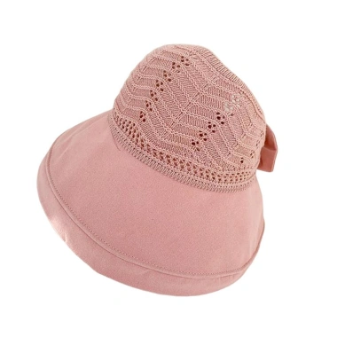 RESILIENCI1 Mũ dệt kim nơ ngư dân Unisex - Che nắng UV, rỗng, vành rộng, thoáng khí Panama
