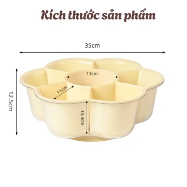 Rổ Đựng Rau Lẩu Chia Ngăn + Khay Xoay 360 HANU – Khay Bánh Mứt Kẹo Tết Hình Hoa Giá 176.000 7