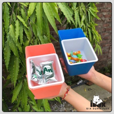 Rổ Đựng Trái Cây 2 Ngăn 2in1 - Khay Đồ Ăn Vật, Giữ Vỏ Hạt, Dễ Vệ Sinh, An Toàn, Giá 26.505 VND 7
