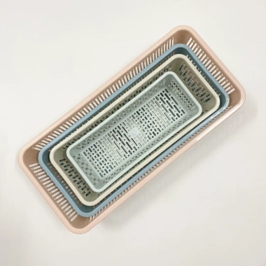 Rổ Nhựa Châu Hưng Hình Chữ Nhật Đa Kích Thước - Khay Đựng Đồ Đa Năng Tiện Lợi