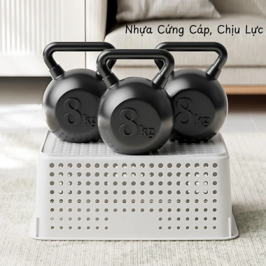 Rổ Nhựa Đa Năng SUNBEAM có Quai - Giỏ Đựng Thực Phẩm, Đồ Khô, Nhà Bếp, Tủ Lạnh, Phòng Ngủ - Giá 33.000 VND 5
