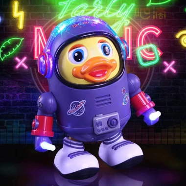 Robot Phi Hành Gia Vàng - Nhạc Đèn Sáng, Dùng Pin AA, Dành cho Bé Trai & Bé Gái