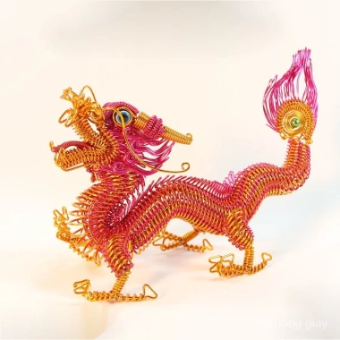 Rồng Nhỏ Đan Dây Nhôm Oxide Thủ Công Trang Trí Nhà Cửa, Mang Tài Lộc