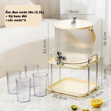 RONGRIVER Bình đựng nước có vòi 3,5L - 5L Lưu trữ trà, nước trái cây trong tủ lạnh, giảm giá 20%