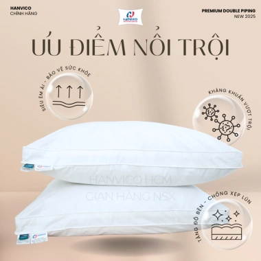 Ruột Gối Microfiber Lông Vũ Luxury 6 Sao 2 Viền Piping Premium - Chống Xẹp Lún Giá 430.000đ 3