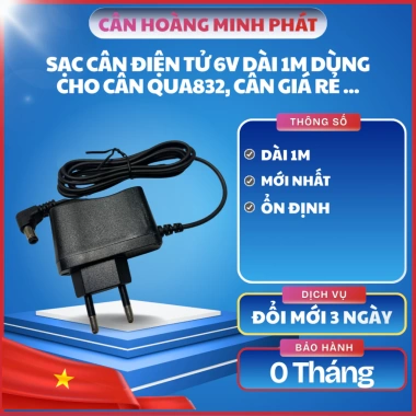 Sạc Cân Điện Tử 6V 500mA 1m - Dùng cho QUA832 QUA839 DT580 - Giá 35.000đ