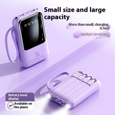 Sạc di động DX279 20.000mAh sạc nhanh, đèn pin, hỗ trợ iOS/Android, dung lượng lớn, tiện lợi mang theo – chỉ 104.000₫ 2