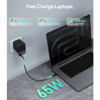 Sạc Du Lịch Aukey PA-TA08A 65W - Sạc Nhanh, Hàng Chính Hãng, Giá Ưu Đãi 689.999đ 2