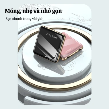 Sạc dự phòng 10.000mAh – 4 dây Light/USB‑Micro/Type‑C, màn hình % pin, giảm còn 229k