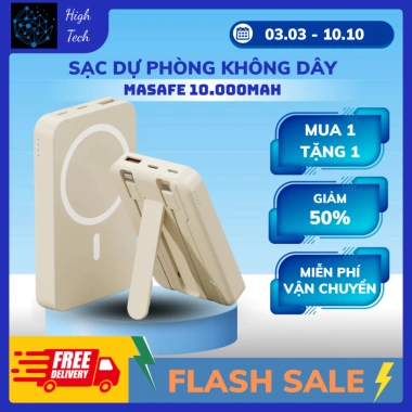 Sạc Dự Phòng 10.000mAh Giá Đỡ & Hút Từ Tính, Hỗ Trợ Sạc Nhanh, An Toàn, 335.000₫ 2