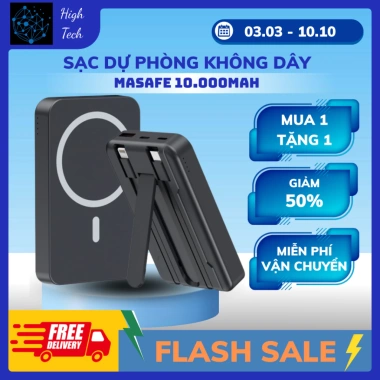 Sạc Dự Phòng 10.000mAh Giá Đỡ & Hút Từ Tính, Hỗ Trợ Sạc Nhanh, An Toàn, 335.000₫ 9