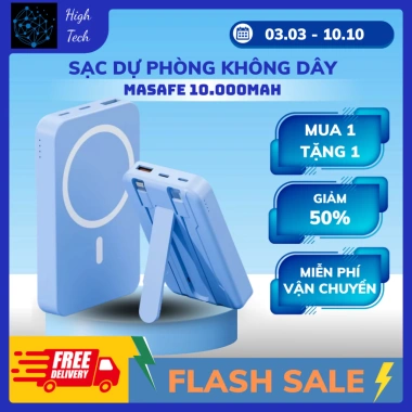 Sạc Dự Phòng 10.000mAh Giá Đỡ & Hút Từ Tính, Hỗ Trợ Sạc Nhanh, An Toàn, 335.000₫ 10