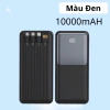 Sạc Dự Phòng 10.000mAh kèm 4 Cáp Sạc Nhanh Type-C, Light, USB-Micro - Sạc Nhiều Thiết Bị, Quà Tặng 199k 10