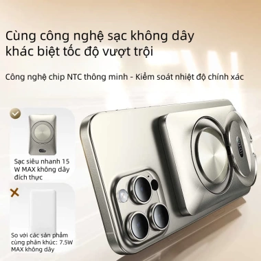 Sạc dự phòng 10.000mAh mini không dây, nam châm tự động, sạc nhanh 20W và cáp cho iPhone 12‑17 Pro - 349.000₫ 3 Sạc dự phòng 10.000mAh mini không dây, nam châm tự động, sạc nhanh 20W và cáp cho iPhone 12‑17 Pro - 349.000₫ 3