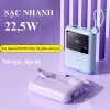 Sạc dự phòng 10.000mAh sạc nhanh 22.5W cầm tay với 2 dây cho iPhone Samsung Oppo PD01S