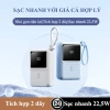 Sạc dự phòng 10.000mAh sạc nhanh 22.5W cầm tay với 2 dây cho iPhone Samsung Oppo PD01S 4