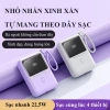 Sạc dự phòng 10.000mAh sạc nhanh 22.5W cầm tay với 2 dây cho iPhone Samsung Oppo PD01S 6