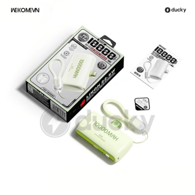 Sạc Dự Phòng 10.000mAh WP113 WEKOMEVN – Cáp C+ – Sạc Nhanh 22.5W, Hiển Thị % Pin