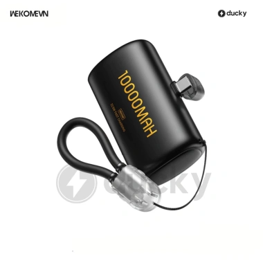 Sạc Dự Phòng 10.000mAh WP113 WEKOMEVN – Cáp C+ – Sạc Nhanh 22.5W, Hiển Thị % Pin