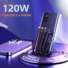 Sạc dự phòng 120W 50.000mAh, tích hợp 4 dây sạc và đèn LED, tương thích mọi máy 5