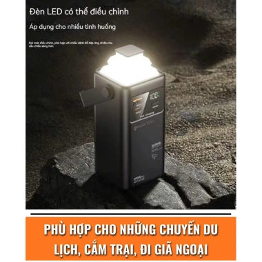 Sạc Dự Phòng 120W 80.000mAh Đèn LED Quay Sách, 4 Cổng Sạc Tháo Rời - 2.026