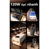 Sạc Dự Phòng 120W 80.000mAh Dung Lượng Lớn - 2 Dây Sạc & Đèn LED, Tương Thích Mọi Máy 9