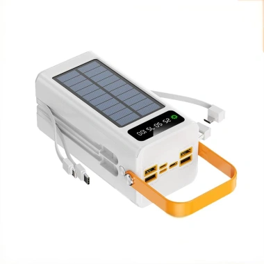 Sạc Dự Phòng 150.000mAh Năng Lượng Mặt Trời 120W, Đèn LED, 2 Cổng, Tương Thích Mọi Máy 10
