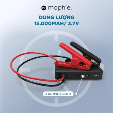Sạc dự phòng 15,000mAh Mophie GO Rugged AIR và bộ kích bình ô tô 55.5Wh/1.200A, bảo hành 2 năm - Giá ưu đãi 3.2 triệu 5