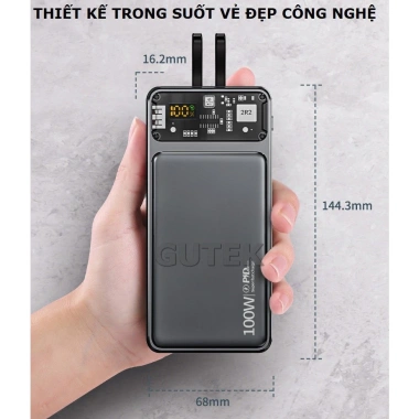 Sạc dự phòng 20.000-30.000mAh 100W siêu nhanh, dung lượng lớn, kèm dây USB cho điện thoại - Giá chỉ 235.000₫ 3