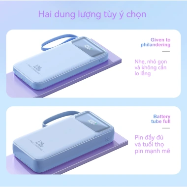 Sạc dự phòng 20.000-30.000mAh nhanh 120W, tương thích mọi điện thoại, giá 619k