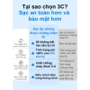 Sạc dự phòng 20.000mAh 3C Mang Lên Máy Bay - 2 dây sạc, màn LED pin, giá chỉ 189k 6