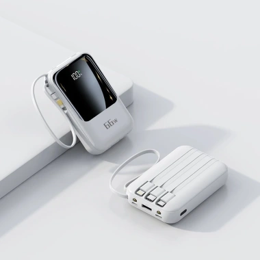 Sạc dự phòng 20.000mAh 4 dây cáp sạc nhanh, LED hiển thị mini, di động – Giá 91.000₫