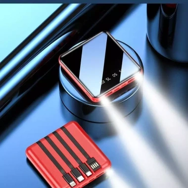 Sạc Dự Phòng 20.000mAh - 4 Dây Sạc Nhanh, Tương Thích Nhiều Thiết Bị, Pin Mini Tiện Lợi - Giá 155.000 VND 9