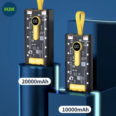 Sạc dự phòng 20.000mAh 66W nhanh, 3 cổng, sạc không dây, trong suốt LED - giảm giá 185k 9 Sạc dự phòng 20.000mAh 66W nhanh, 3 cổng, sạc không dây, trong suốt LED - giảm giá 185k 9