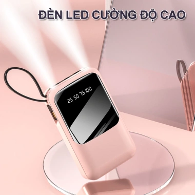 Sạc dự phòng 20.000mAh cáp sạc nhanh, màn hình LED, 3 dây cáp - 259.000 VND