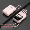 Sạc dự phòng 20.000mAh cáp sạc nhanh, màn hình LED, 3 dây cáp - 259.000 VND 9