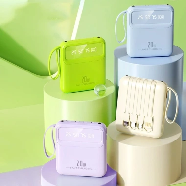 Sạc dự phòng 20.000mAh cáp tích hợp 4 đầu - Sạc nhanh mọi thiết bị, giá ưu đãi 116k 4
