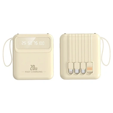 Sạc dự phòng 20.000mAh cáp tích hợp 4 đầu - Sạc nhanh mọi thiết bị, giá ưu đãi 116k 7