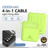 Sạc dự phòng 20.000mAh dung lượng lớn kèm 4 dây sạc mọi mẫu điện thoại, giá chỉ 116.000đ 2