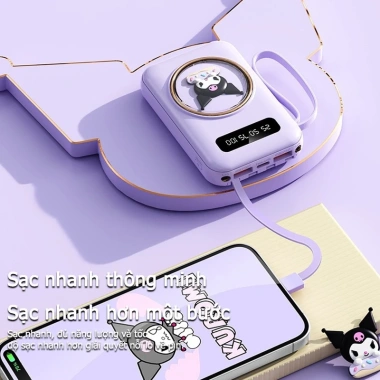 Sạc Dự Phòng 20.000mAh Dung Lượng Lớn kèm 4 Dây Sạc, Sạc Mọi Điện Thoại - Giá 183.000 VND