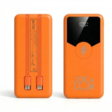 Sạc dự phòng 20.000mAh Gutek GT229 - Pin lớn, sạc nhanh 22.5W, dây sạc tích hợp, 239k