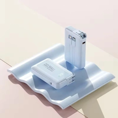 Sạc Dự Phòng 20.000mAh Mini 120W Chính Hãng Mẫu Mới 2 Dây Cáp Kèm Đầu Cắm AC