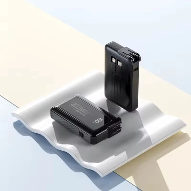 Sạc Dự Phòng 20.000mAh Mini 120W Chính Hãng Mẫu Mới 2 Dây Cáp Kèm Đầu Cắm AC