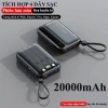 Sạc dự phòng 20.000mAh mini dung lượng lớn, kèm dây sạc R08, chỉ 259.000₫ 2