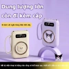 Sạc dự phòng 20.000mAh nhẹ, dễ thương, kèm 4 dây hỗ trợ sạc mọi loại điện thoại - Giá ưu đãi 189.000 VND