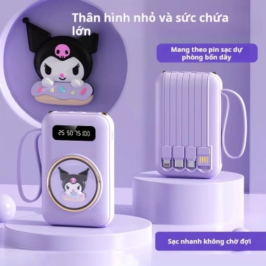 Sạc dự phòng 20.000mAh nhẹ, dễ thương, kèm 4 dây hỗ trợ sạc mọi loại điện thoại - Giá ưu đãi 189.000 VND 5 Sạc dự phòng 20.000mAh nhẹ, dễ thương, kèm 4 dây hỗ trợ sạc mọi loại điện thoại - Giá ưu đãi 189.000 VND 5
