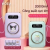 Sạc dự phòng 20.000mAh nhẹ dễ thương, kèm 4 dây sạc đa năng, hỗ trợ mọi điện thoại - Giá 186k