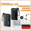 Sạc dự phòng 20.000mAh pin mini dung lượng lớn - Kèm đa dạng dây sạc R08, giảm giá tới 259k
