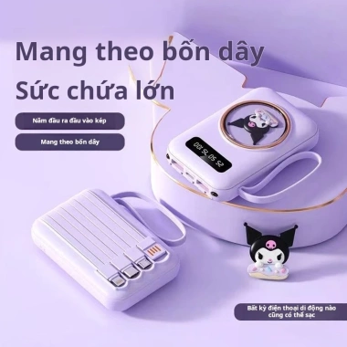 Sạc dự phòng 20.000mAh tiện lợi, tích hợp 4 cáp, sạc mọi điện thoại - Giá 126.780₫